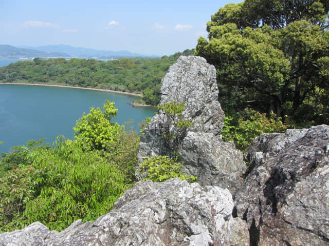 濱松舘山 富士見岩 俯瞰濱名湖、富士山