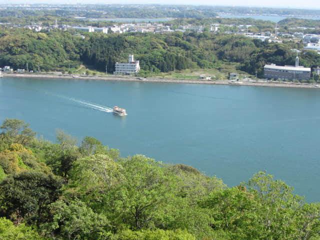 日本濱松大草山山頂纜車站俯瞰濱名湖