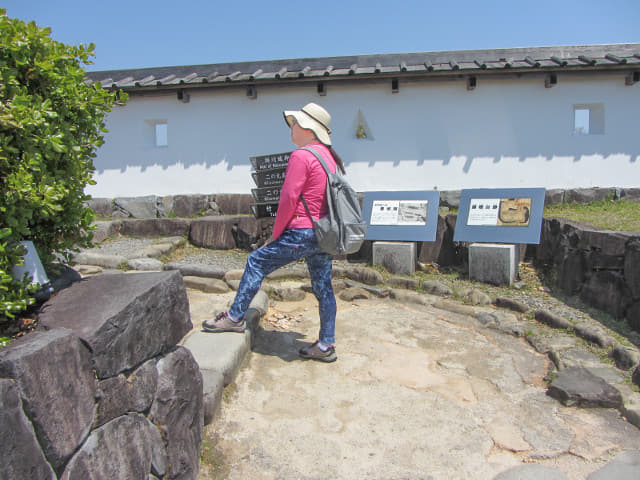 登上掛川城天守閣