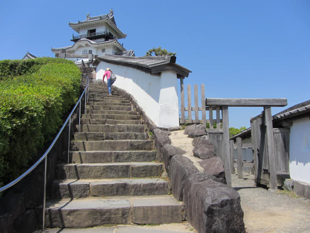 登上掛川城本丸天守閣