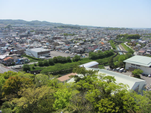 掛川城本丸天守閣 俯瞰掛川市