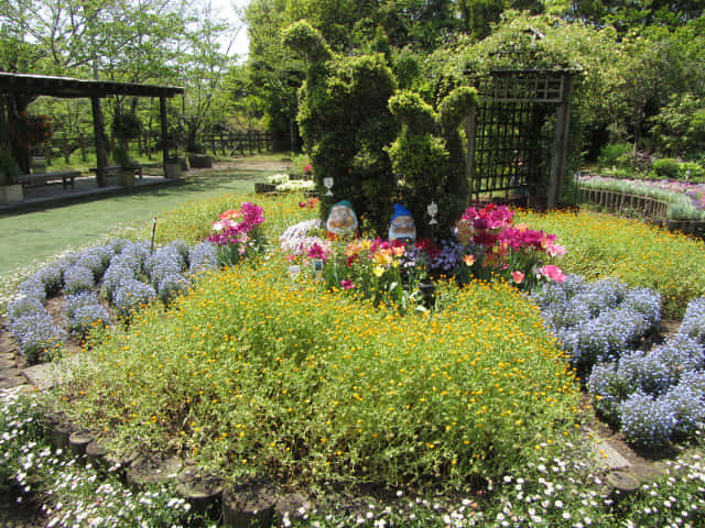 掛川城本丸廣場 掛川城公園．花廣場