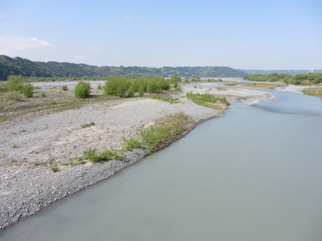 橫躺大井川兩岸的蓬萊橋