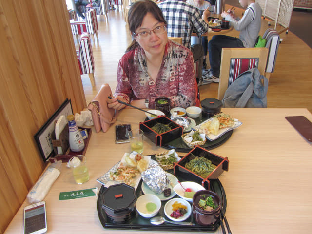 牧之原大茶園 富士茶之都博物館 丸尾原餐廳 茶姬膳主菜