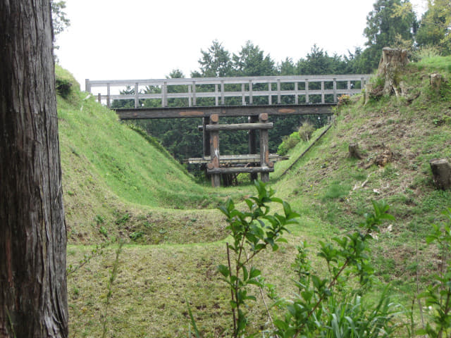 山中城跡 連接二之丸和元西櫓的二之丸木橋