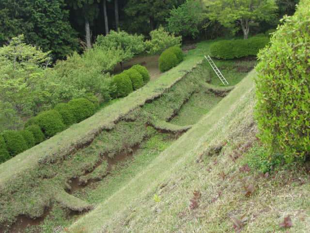 山中城跡 岱崎出丸．一の堀 畝堀