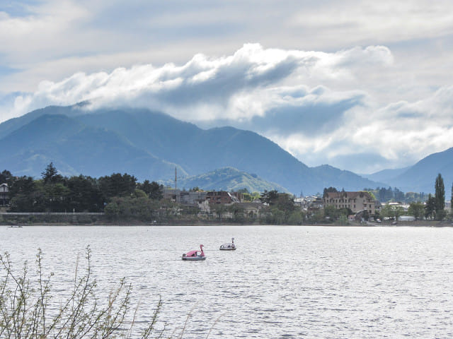 山梨縣富士河口湖町 河口湖 富士山