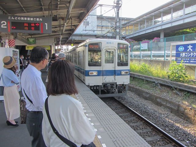 佐野駅月台 東武佐野線火車