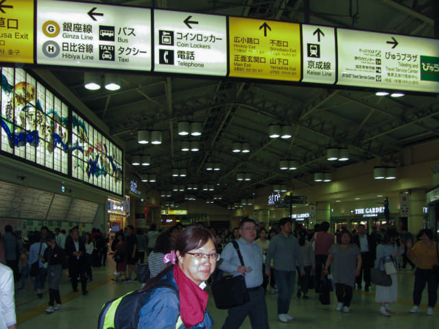 東京上野駅 広小路口 標示