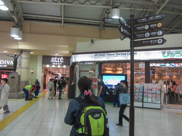 東京上野駅 広小路口 標示