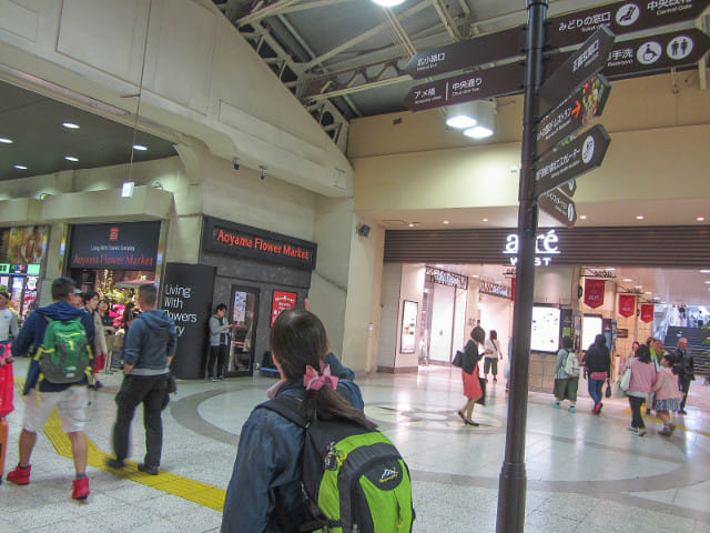 東京上野駅 広小路口 標示